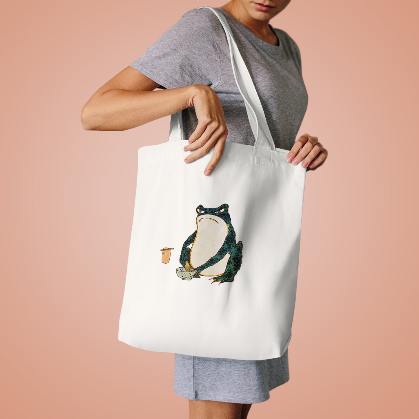 Hoji Frog Cotton Tote Bag